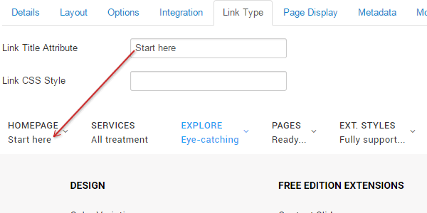 Main Menu Rich Text Settings