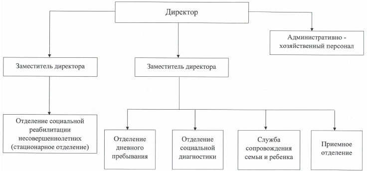 Структура ГКУ «Социально-реабилитационный центр для несовершеннолетних Сосновского района»