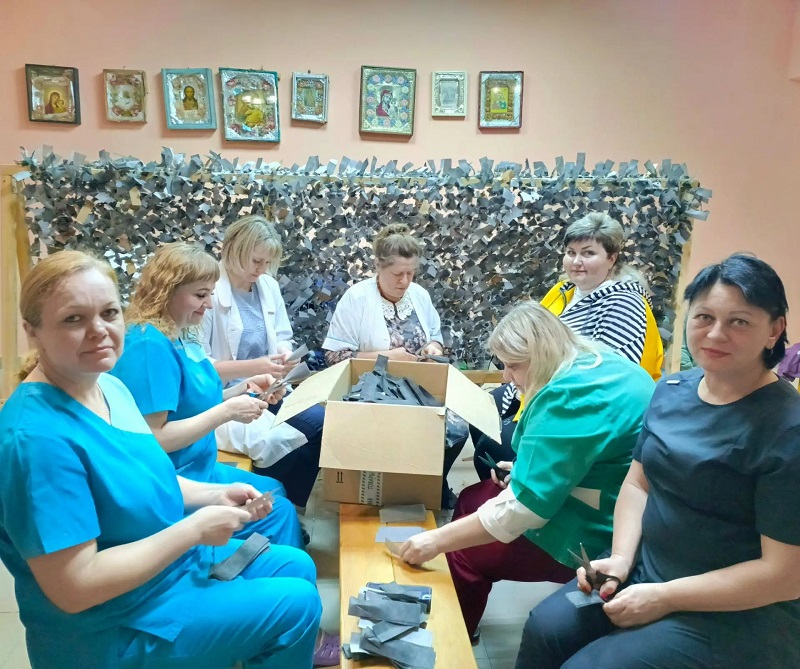 Изготовление маскировочных сетей