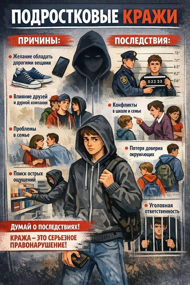Подростковые кражи: причины, последствия
