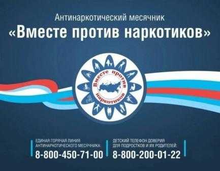 Информирование общественности о проведении месячника антинаркотической направленности 