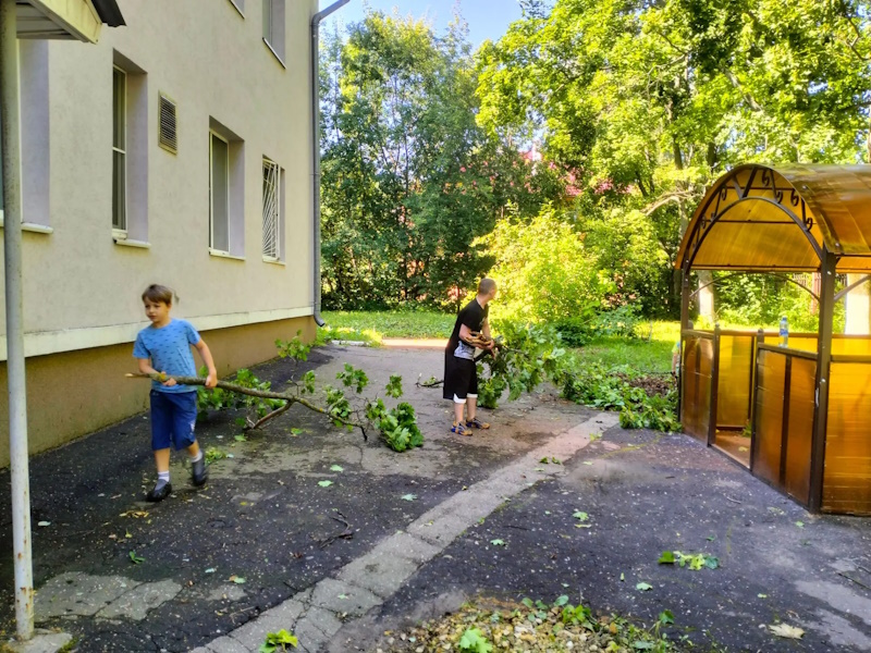 Трудовой десант по уборке веток