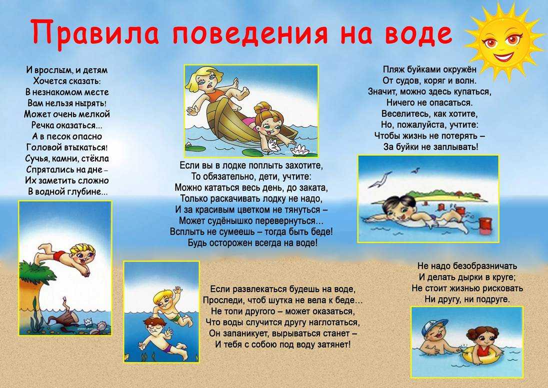 Меры безопасности во время нахождения детей на водоемах