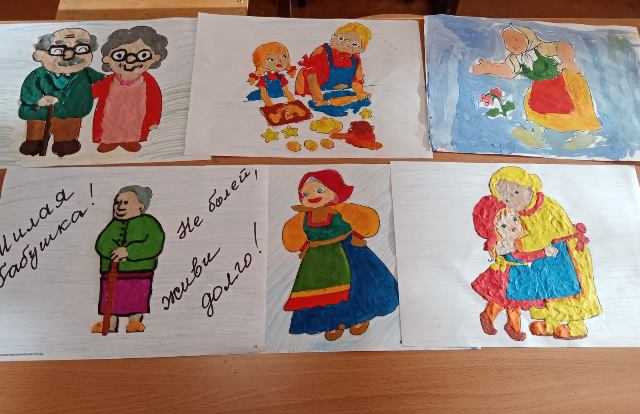 Вручение рисунков учениками Васильсурской средней школы.